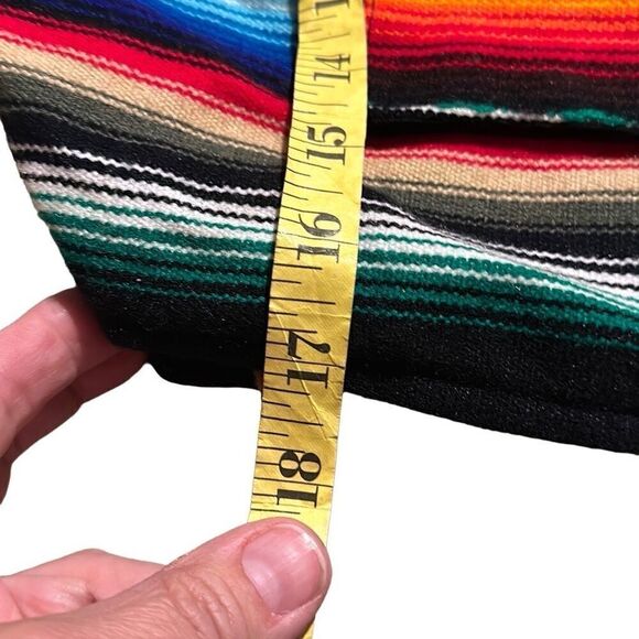 "NEW" Striped Multicolor Drawstring Tribal Peruvian Boho Backpack Unisex OS - Picture 13 of 13